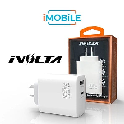 iVolta BOOST↑GaN 65W USB-C PD + USB-A Wall Charger [Certified]