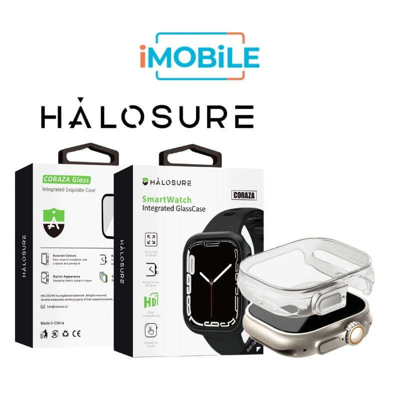 Halosure Coraza Clear Transparent Protective Case for Apple Watch, Ultra 1 / 2, 49 mm