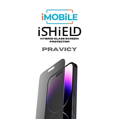 iShield Shatterproof Hybrid Glass Screen Protector, iPhone 15 / 16 [Privacy]