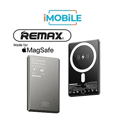 REMAX Vocard Pro Series MagSafe Magnetic Wireless Charging Power Bank [RPP-107] [5000 mAh] [1 Ports + Wireless MagSafe]