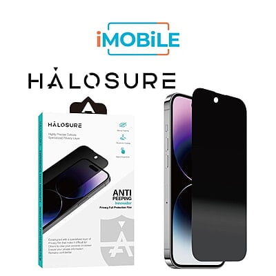 Halosure 2.5D Innovador Shield [Privacy] Tempered Glass, iPhone 16 Pro