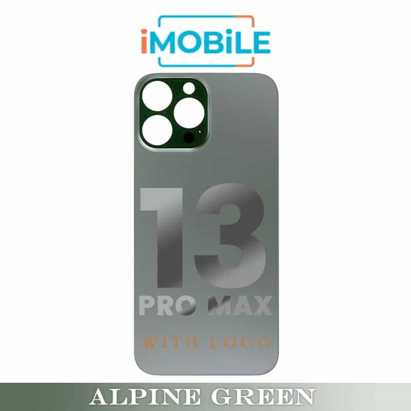 iPhone 13 Pro Max Compatible Back Cover Glass with Big Camera Hole [Alpine Green]