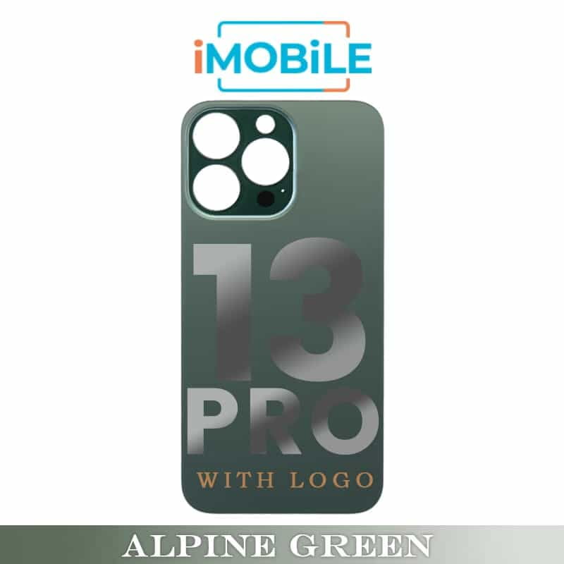 iPhone 13 Pro Compatible Back Cover Glass with Big Camera Hole [Alpine Green]