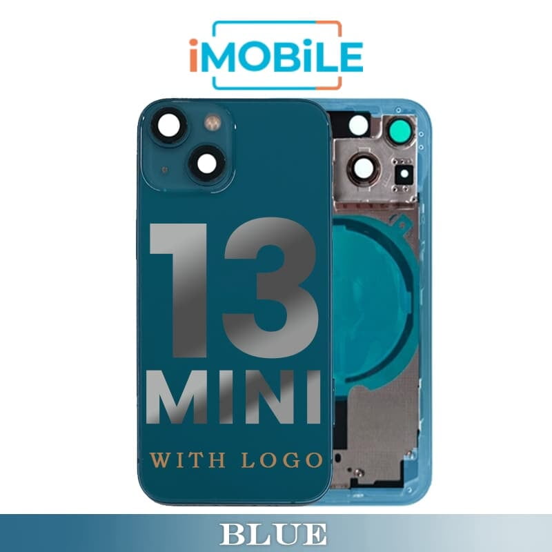 iPhone 13 Mini Compatible Back Housing [No Small Parts] [Blue]