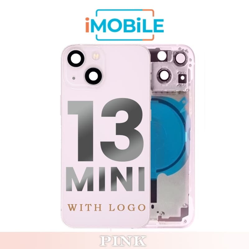 iPhone 13 Mini Compatible Back Housing [No Small Parts] [Pink]