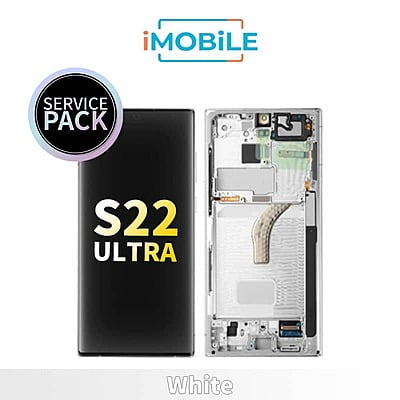 Samsung Galaxy S22 Ultra (S908) LCD Touch Digitizer Screen [Service Pack] [White] GH82-27488C OR GH82-27489C