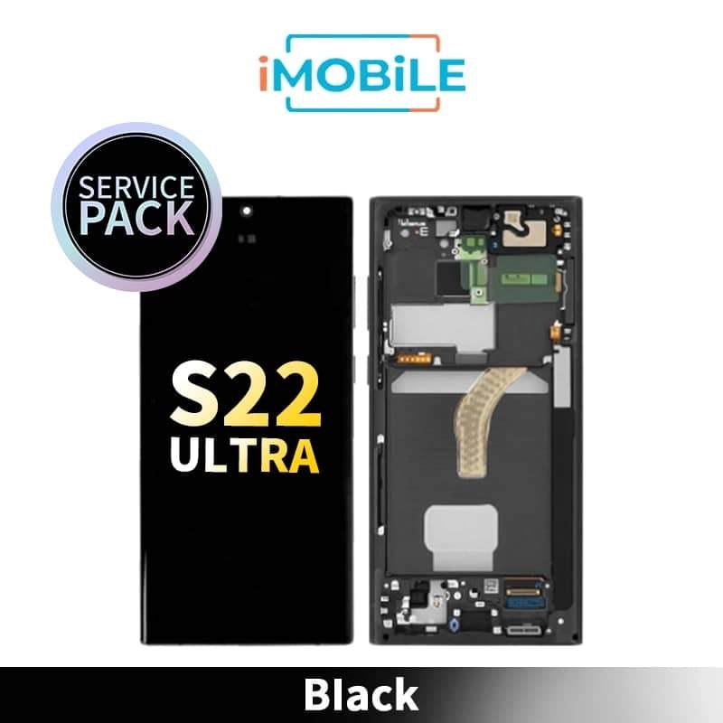 Samsung Galaxy S22 Ultra (S908) LCD Touch Digitizer Screen [Service Pack] [Black] GH82-27488A GH82-27489A