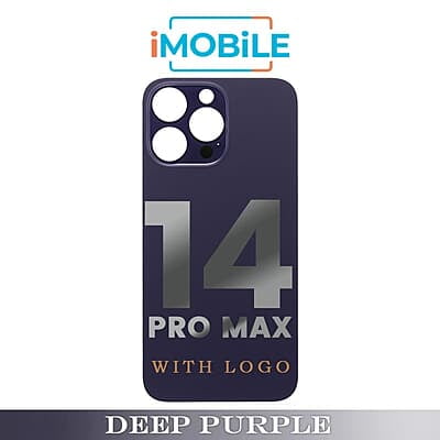 iPhone 14 Pro Max Compatible Back Cover Glass with Big Camera Hole [Deep Purple]