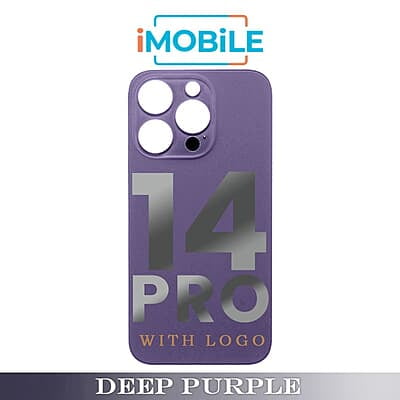 iPhone 14 Pro Compatible Back Cover Glass with Big Camera Hole [Purple]