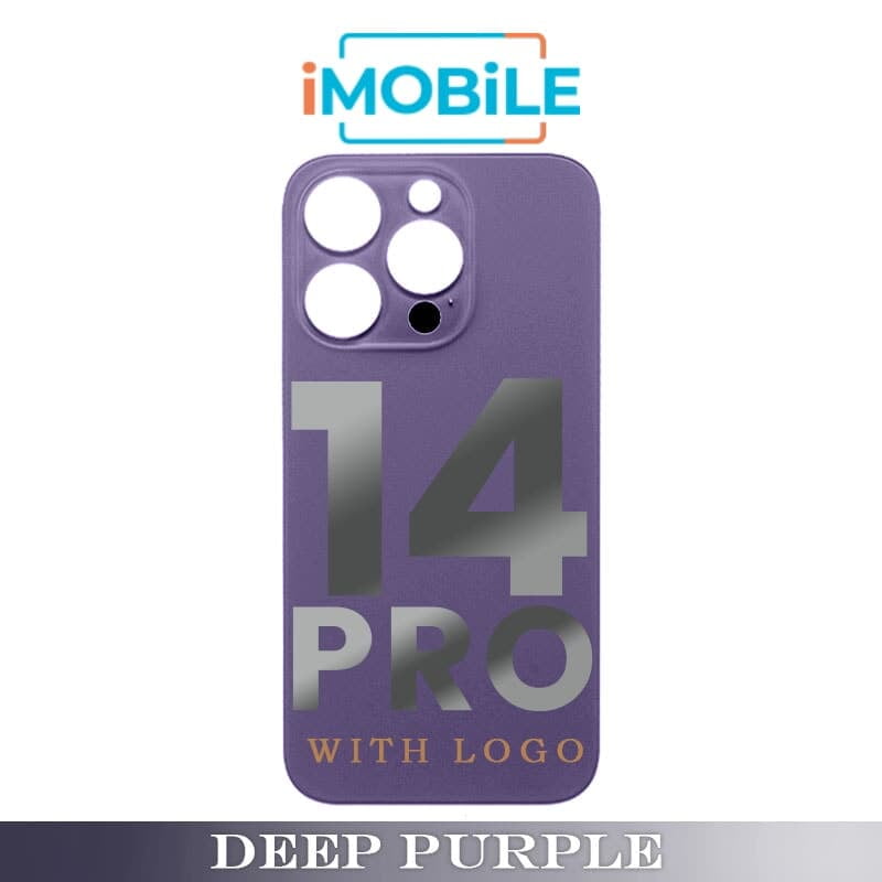 iPhone 14 Pro Compatible Back Cover Glass with Big Camera Hole [Purple]