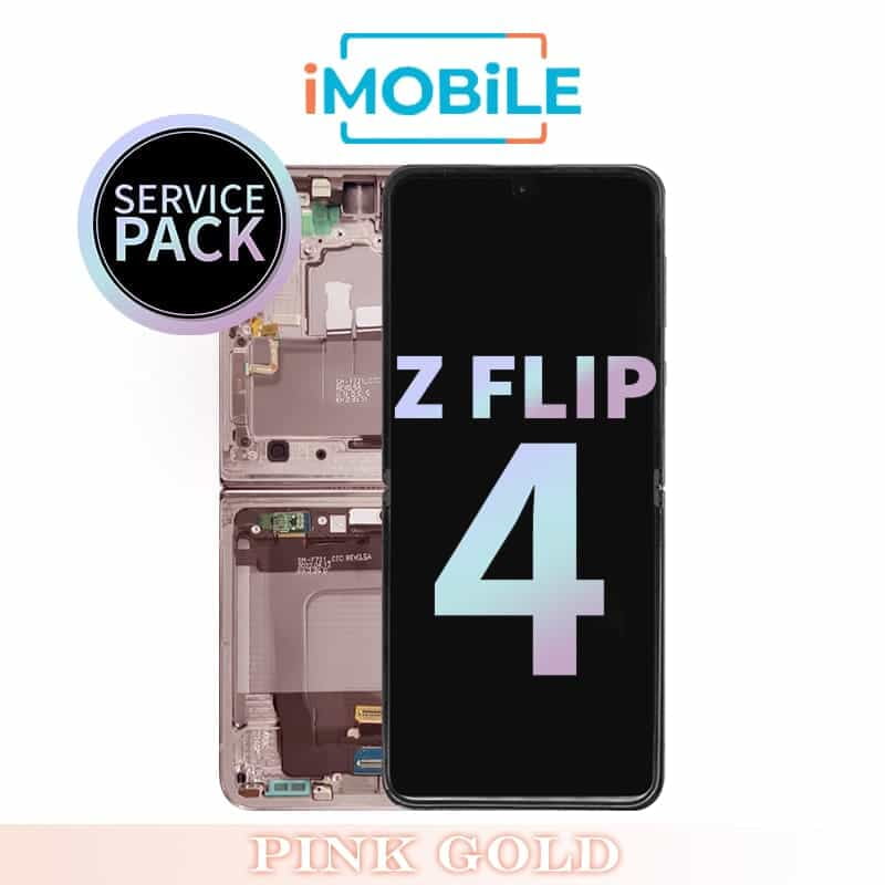 Samsung Galaxy Z Flip 4 5G (F721) Main LCD Digitizer Screen [Service Pack] [Pink Gold] GH82-30238C