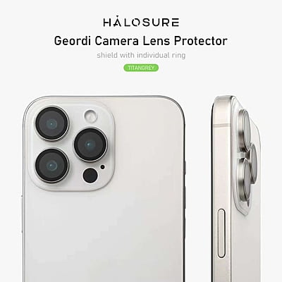 Halosure Geordi Rear Camera Lens Armour Protector (Anti-Reflection), iPhone 16 Pro / 16 Pro Max