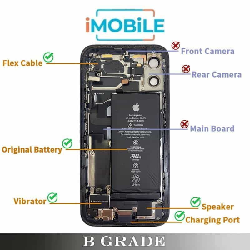 iPhone 12 Mini Compatible Back Housing [Original] [B Grade]