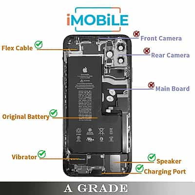 iPhone 11 Pro Max Compatible Back Housing [Original] [A Grade] [Black]