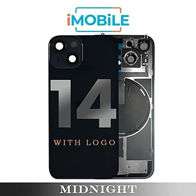 iPhone 14 Compatible Back Cover Glass Assembly with MagSafe and Wireless [Midnight]