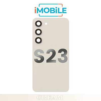 Samsung Galaxy S23 (S911) Back Cover [High Quality with Lens] [Cream]