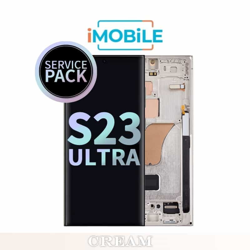 Samsung Galaxy S23 Ultra 5G (S918) LCD Touch Digitizer Screen [Service Pack] [Cream]