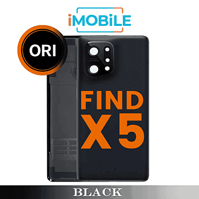 OPPO Find X5 Compatible Back Cover with Frame [Original] [Black]