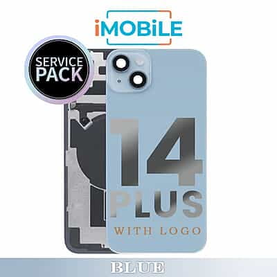 iPhone 14 Plus Compatible Back Cover Glass [Service Pack] [Blue]