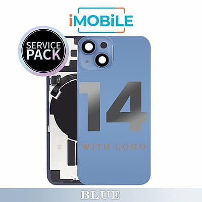 iPhone 14 [Service Pack] Compatible Back Cover Glass [Blue]