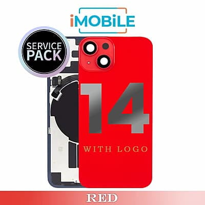 iPhone 14 Compatible Back Cover Glass [Service Pack] [Red]