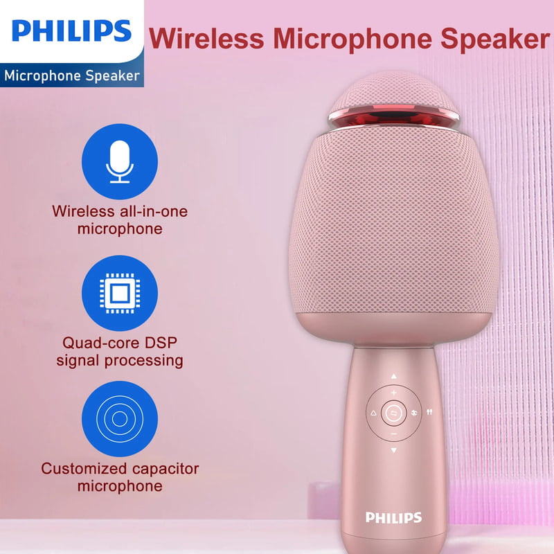 [Marketplace] Philips Wireless Bluetooth Microphone For Karaoke / Speaker Handheld Mic Pink DLM9318CP