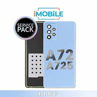 Samsung Galaxy A72 A725 Back Cover with Camera Lens [Service Pack] [Blue] GH82-25604B