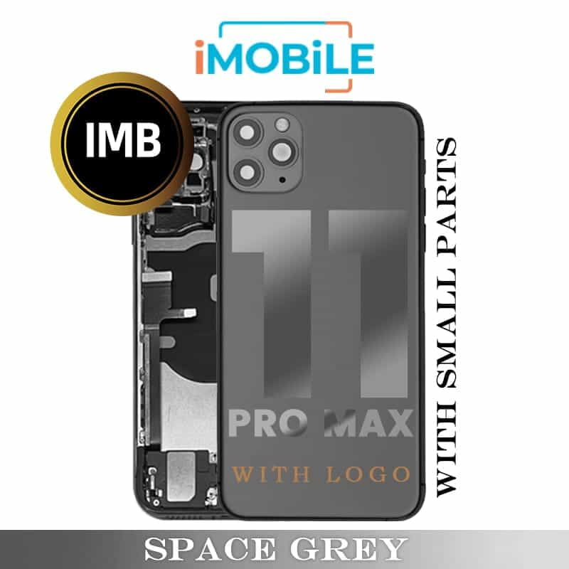 iPhone 11 Pro Max Compatible Back Housing with Small Parts [IMB] [Space Grey]