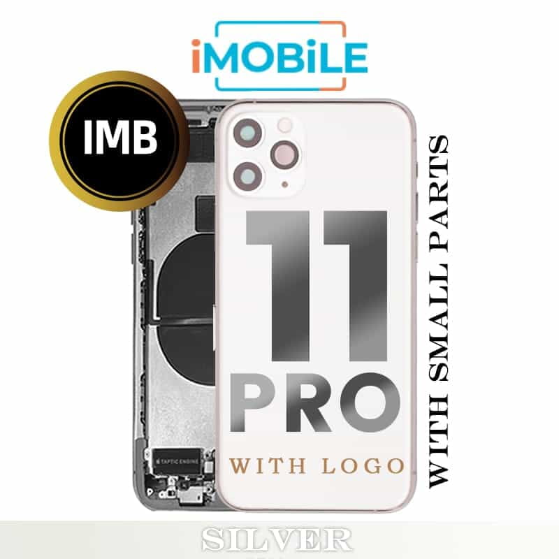 iPhone 11 Pro Compatible Back Housing with Small Parts [IMB] [Silver]