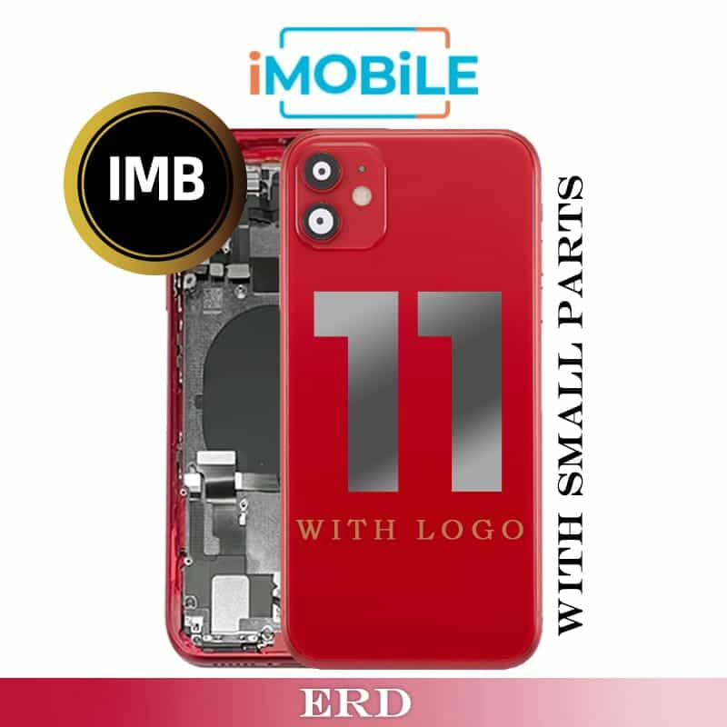 iPhone 11 Compatible Back Housing with Small Parts [IMB] [Red]