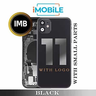 iPhone 11 Compatible Back Housing with Small Parts [IMB] [Black]