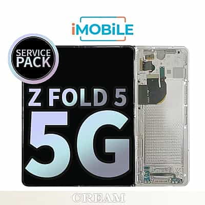 Samsung Galaxy Z Fold 5 5G (F946) Main LCD Digitizer Screen [Service Pack] [Cream] GH82-31842B