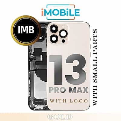 iPhone 13 Pro Max Compatible Back Housing with Small Parts [IMB] [Gold]