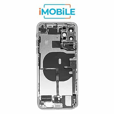 iPhone 11 Pro Max Compatible Back Housing with Small Parts [IMB] [Silver]