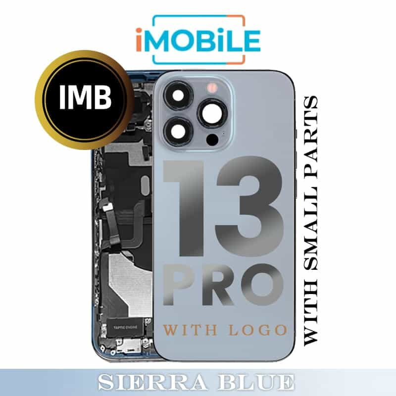 iPhone 13 Pro Compatible Back Housing with Small Parts [IMB] [Sierra Blue]