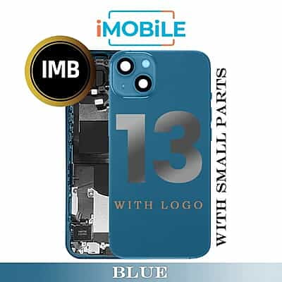 iPhone 13 Compatible Back Housing with Small Parts [IMB] [Blue]