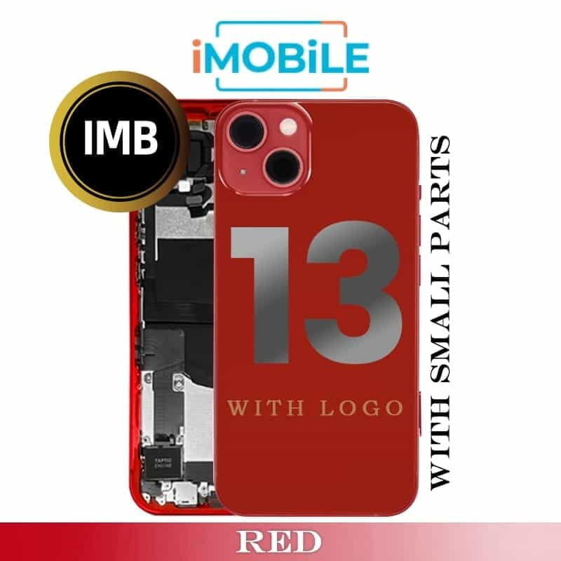 iPhone 13 Compatible Back Housing with Small Parts [IMB] [Red]