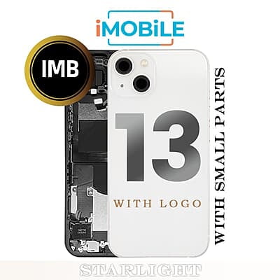 iPhone 13 Compatible Back Housing with Small Parts [IMB] [Starlight]