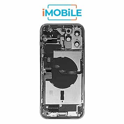 iPhone 12 Pro Max Compatible Back Housing with Small Parts [IMB] [Silver]