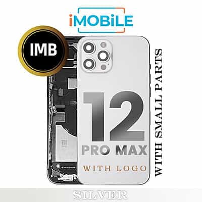 iPhone 12 Pro Max Compatible Back Housing with Small Parts [IMB] [Silver]