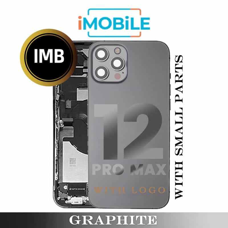 iPhone 12 Pro Max Compatible Back Housing with Small Parts [IMB] [Graphite]