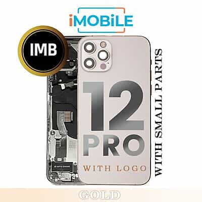 iPhone 12 Pro Compatible Back Housing with Small Parts [IMB] [Gold]