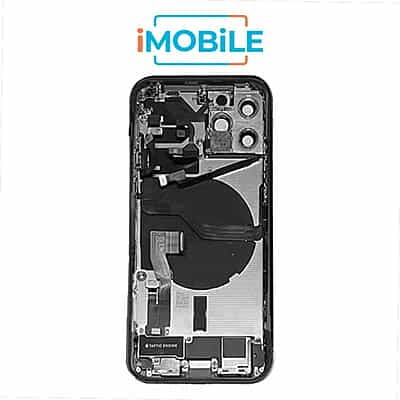 iPhone 12 Pro Compatible Back Housing with Small Parts [IMB] [Black]