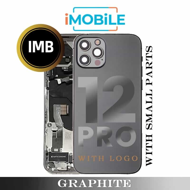 iPhone 12 Pro Compatible Back Housing with Small Parts [IMB] [Black]