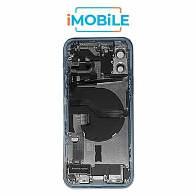 iPhone 12 Compatible Back Housing with Small Parts [IMB] [Blue]