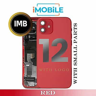 iPhone 12 Compatible Back Housing with Small Parts [IMB] [Red]