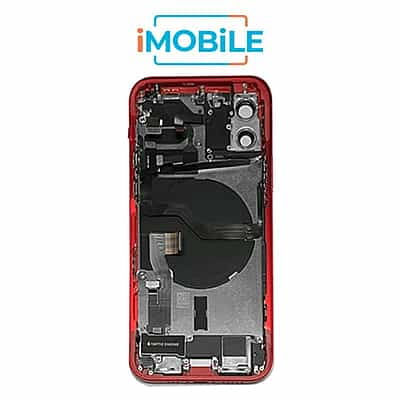 iPhone 12 Compatible Back Housing with Small Parts [IMB] [Red]