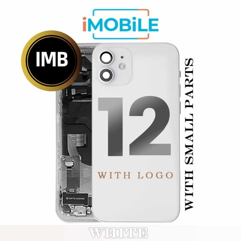 iPhone 12 Compatible Back Housing with Small Parts [IMB] [Silver]