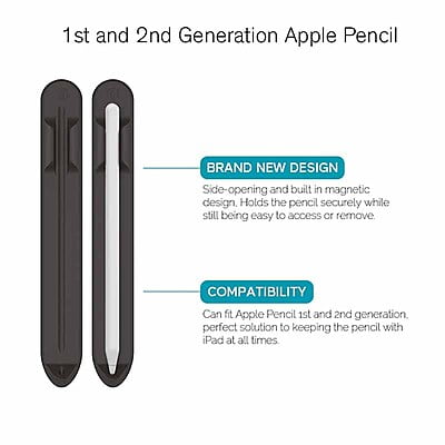 COTEetCI Magnetic Silicone Pencil Holder Case for Apple Pencil 1/2