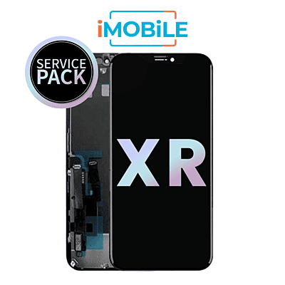 iPhone XR (6.1 Inch) Compatible LCD Touch Digitizer Screen with Metal Plate [Service Pack]